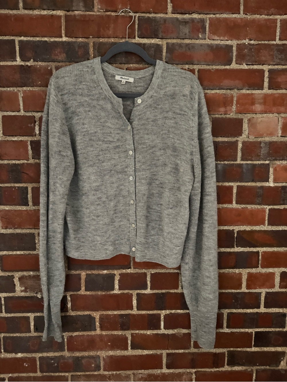 Madewell Gray Button-Up Women's Sweater